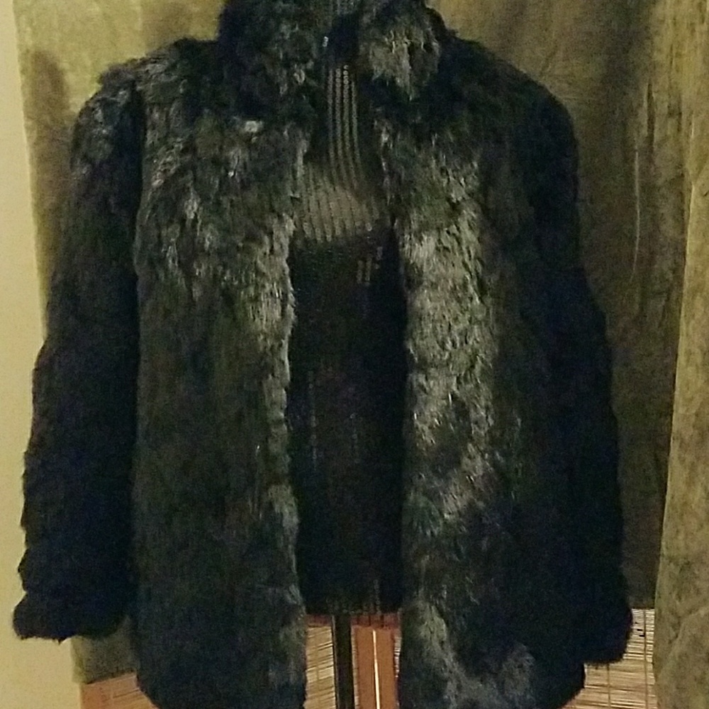 Rabbit fur coat